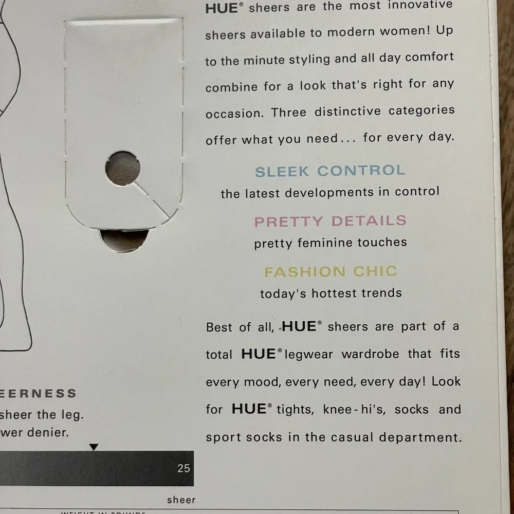 HUE Bundle of 3 Age Defiance Control Top Sheer‎ leg sz 1 Style #5992 Denier 20